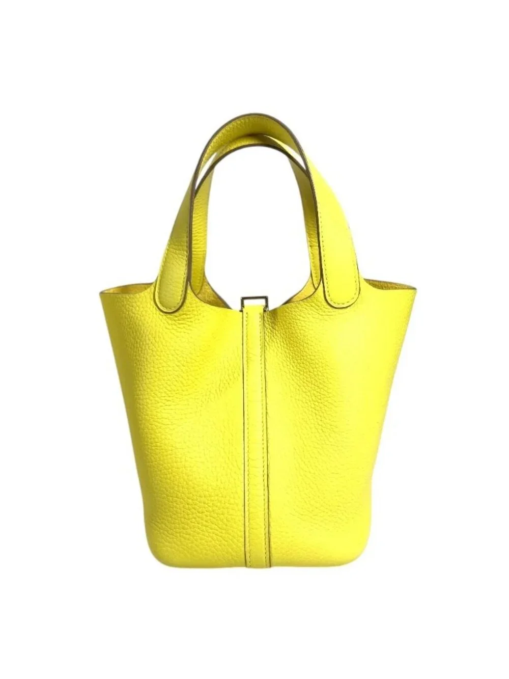 Hermes Handbag Picotin Lock PM 18 PM Taurillon Clemence Slime Yellow